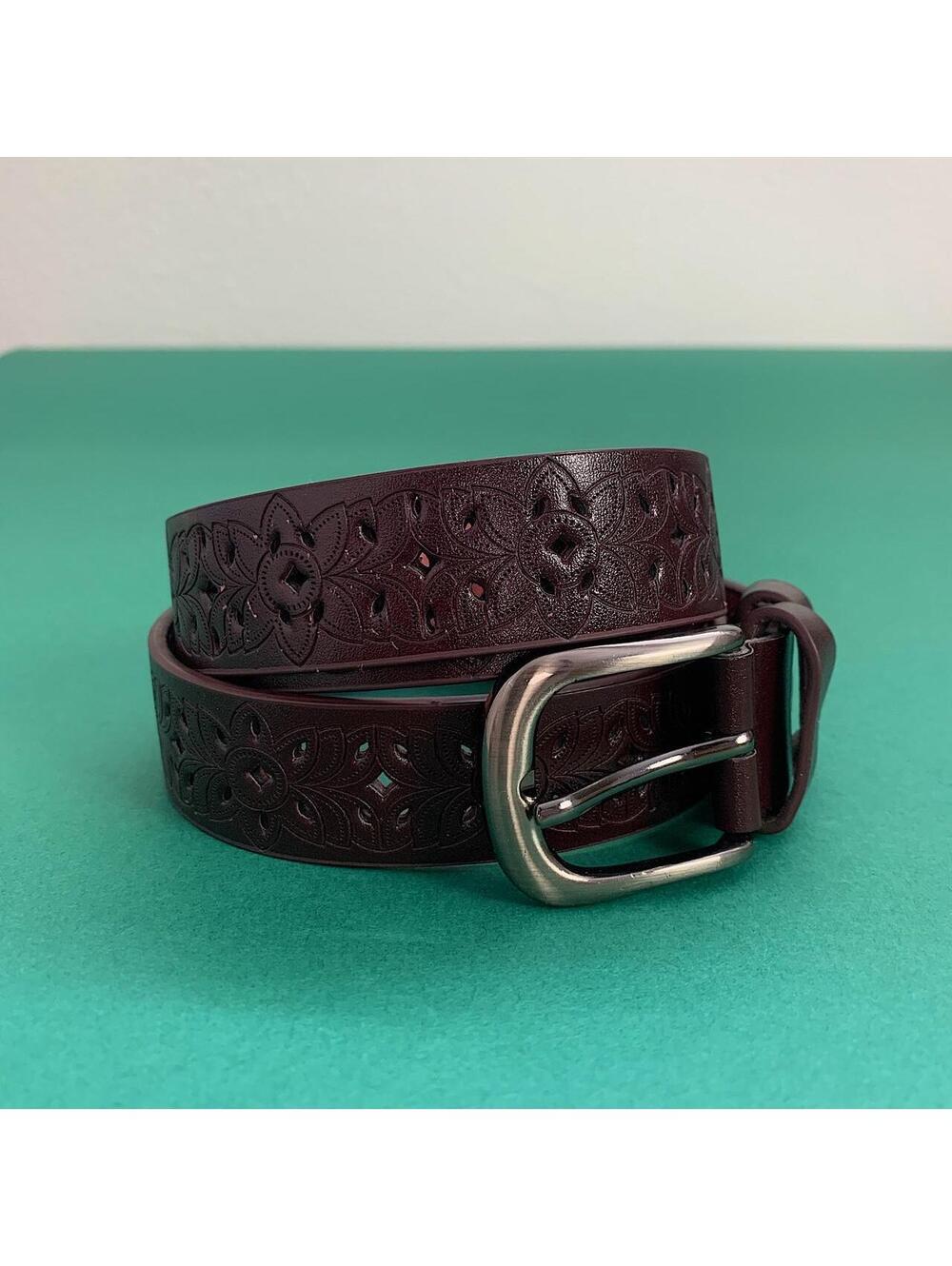 American Western Cowboy vintage style brown belt. 40 inches length - Picture 4 of 8